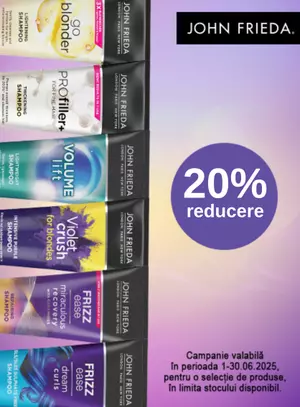 Promotie cu reducere 20% la John Frieda