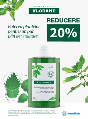 Promotie cu reducere 20% la Klorane