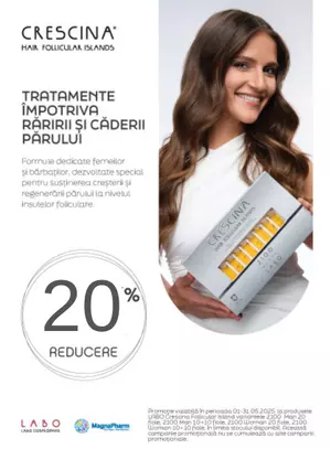 Promotie cu reducere 20% la Labo - Crescina 
