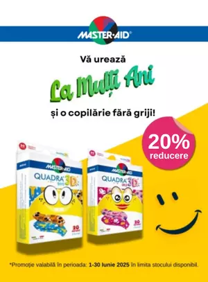 Promotie cu reducere 20% la Master-Aid