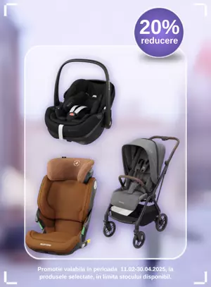 Promotie cu reducere 20% la Maxi Cosi