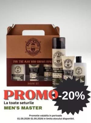 Promotie cu reducere 20% la Men's Master