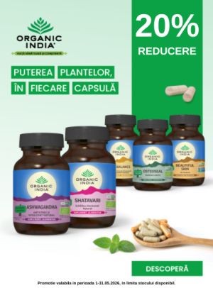 Promotie cu reducere 20% la Organic India