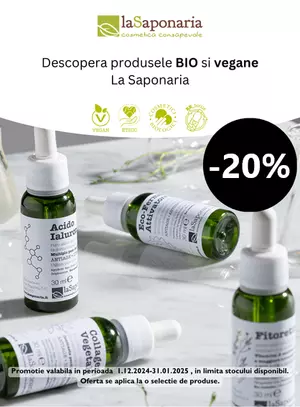 Promotie cu reducere 20% La Saponaria