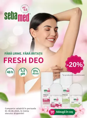Promotie cu reducere 20% la Sebamed