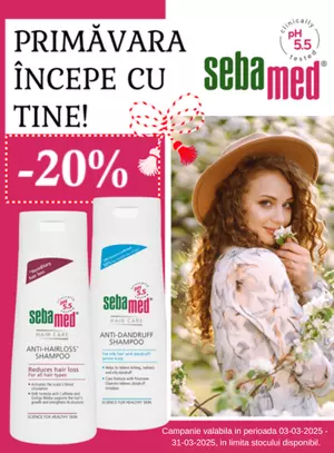 Promotie cu reducere 20% la Sebamed