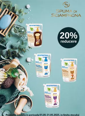 Promotie cu reducere 20% la Spuma di Sciampagna