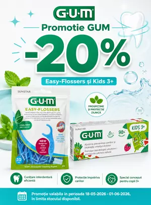 Promotie cu reducere 20% la Sunstar Gum