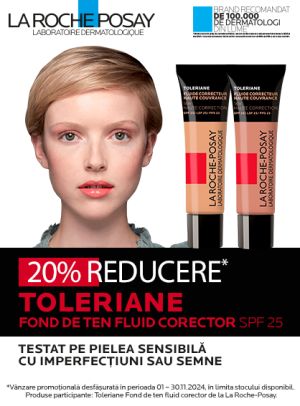 Promotie cu reducere 20% la Toleriane La Roche Posay