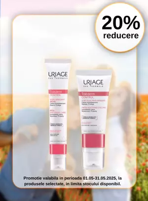 Promotie cu reducere 20% la Uriage Tolederm Control