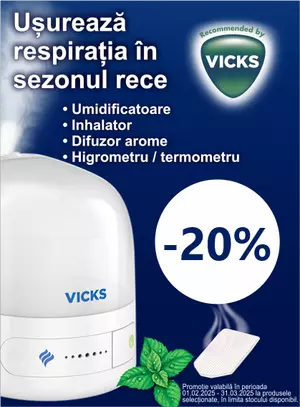 Promotie cu reducere 20% la Vicks