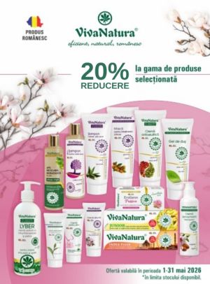 Promotie cu reducere 20% la Vivanatura