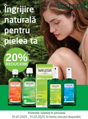 Promotie cu reducere 20% la Weleda