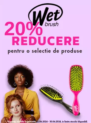 Promotie cu reducere 20% la Wet Brush