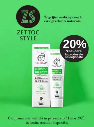 Promotie cu reducere 20% la Zettoc