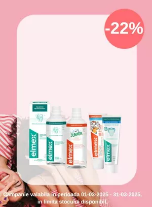 Promotie cu reducere 22% la Elmex