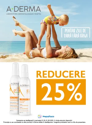 Promotie cu reducere 25% la A-Derma