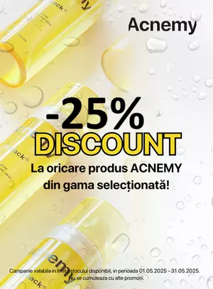 Promotie cu reducere 25% la Acnemy