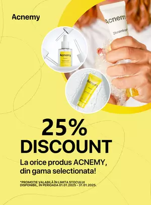 Promotie cu reducere 25% la Acnemy