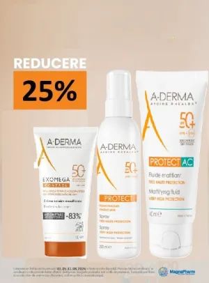 Promotie cu reducere 25% la Aderma