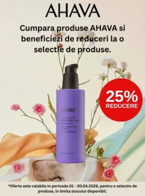 Promotie cu reducere 25% la Ahava