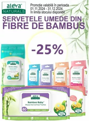 Promotie cu reducere 25% la Aleva Naturals