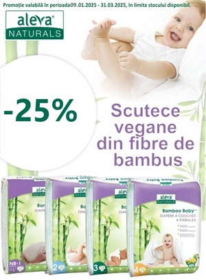 Promotie cu reducere 25% la Aleva Naturals