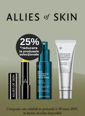 Promotie cu reducere 25% la Allies of Skin