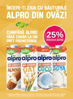 Promotie cu reducere 25% la Alpro