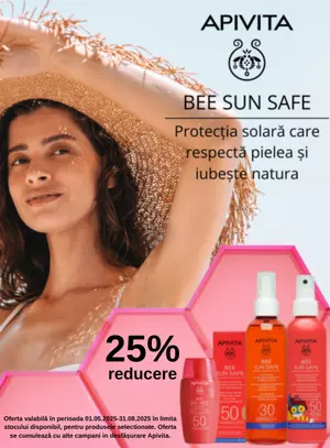 Promotie cu reducere 25% la Apivita Sun