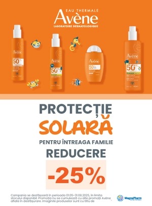 Promotie cu reducere 25% la Avene
