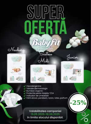 Promotie cu reducere 25% la Baby Fit