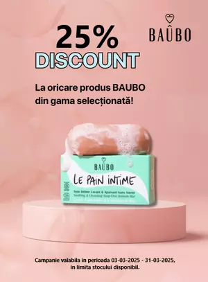 Promotie cu reducere 25% la Baubo