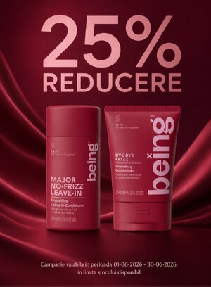 Promotie cu reducere 25% la Being