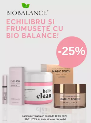 Promotie cu reducere 25% la Bio Balance