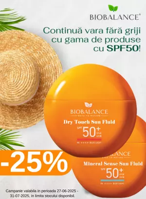 Promotie cu reducere 25% la Bio Balance