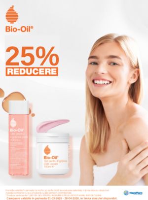 Promotie cu reducere 25% la Bio Oil