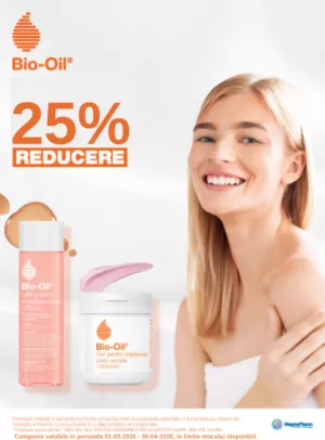 Promotie cu reducere 25% la Bio Oil