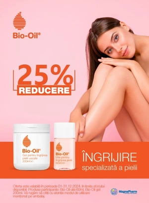 Promotie cu reducere 25% la Bio Oil