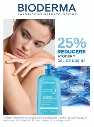 Promotie cu reducere 25% la Bioderma Atoderm