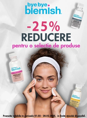 Promotie cu reducere 25% la Bye Bye Blamish