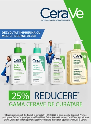 Promotie cu reducere 25% la Cerave