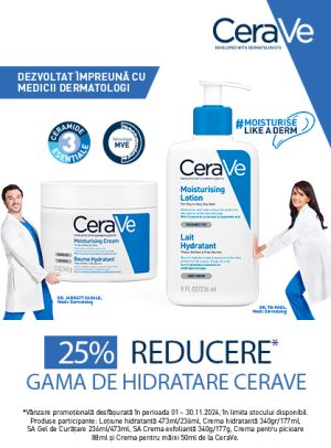 Promotie cu reducere 25% la Cerave