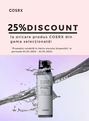 Promotie cu reducere 25% la COSRX