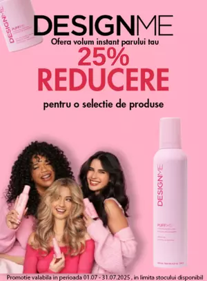 Promotie cu reducere 25% la Design Me