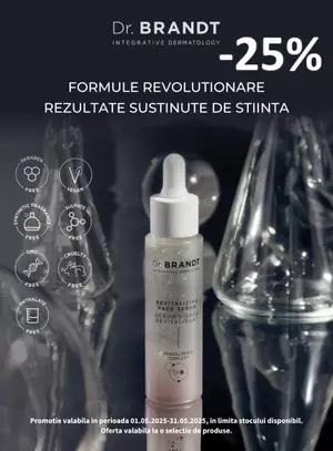 Promotie cu reducere 25% la Dr Brandt