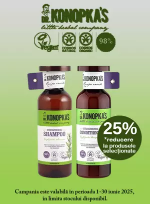 Promotie cu reducere 25% la Dr. Konopka's