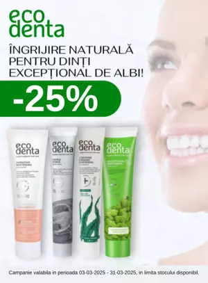 Promotie cu reducere 25% la Ecodenta