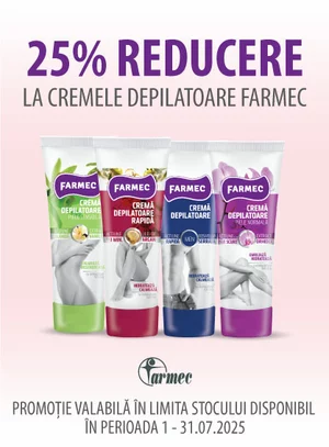 Promotie cu reducere 25% la Farmec