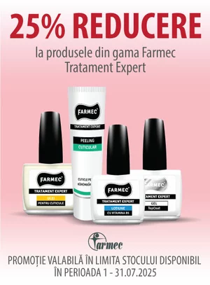 Promotie cu reducere 25% la Farmec Tratament Expert